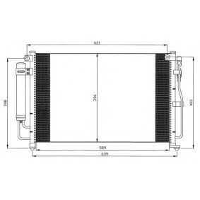 Klimakondensator des Herstellers NRF - Originalware Artikelnummer: 35504