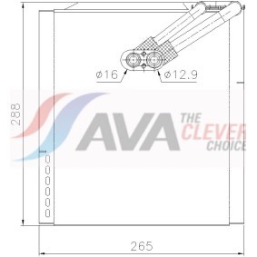 AVA COOLING SYSTEMS KAV357 Klimaverdampfer KIA SPORTAGE (SL)