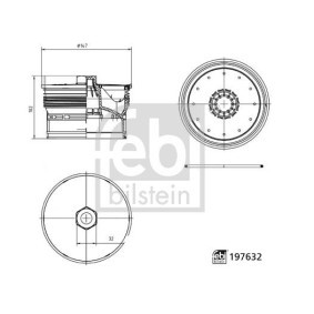 FEBI BILSTEIN 197632 Oljefilterhus DAF