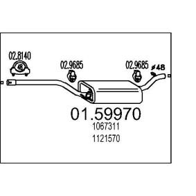 FORD Mittelschalldämpfer MTS 01.59970