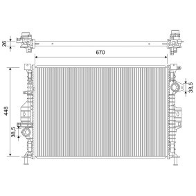 Kühler, Motorkühlung 701765 für MINI