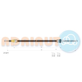 ADRIAUTO 27.0271 Håndbrekkwire SMART FORTWO Cabrio (450)