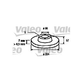 Bremsscheibe von VALEO günstig für 61,66&nbsp;&euro;