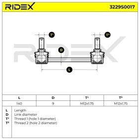 RIDEX 3229S0017 Koppelstange VOLVO 850 Kombi (855)