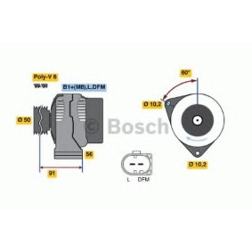 Lichtmaschine von BOSCH 0 124 515 055